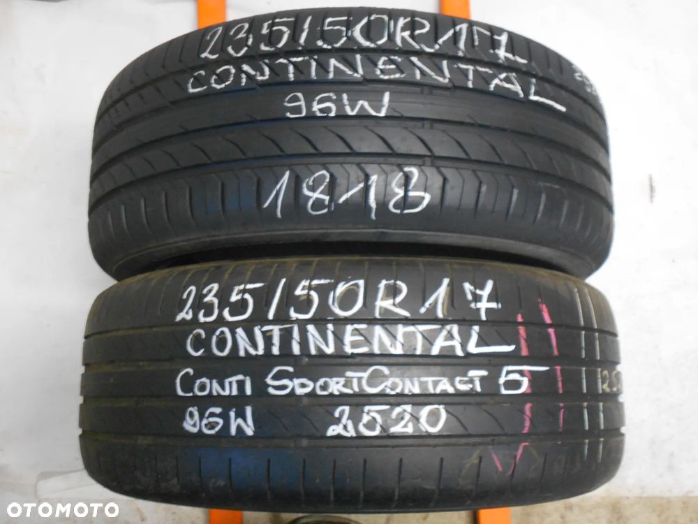 OPONY  235/50R17 CONTINENTAL CONTI SPORT CONTACT 5 DOT 2520 / 1818  7MM - 1