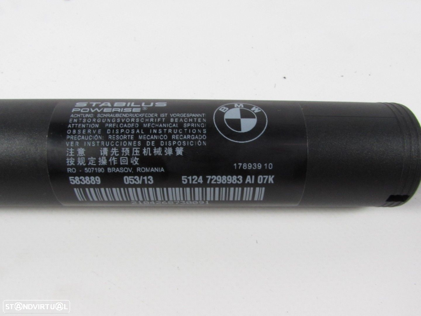 Amortecedor de mala Esquerdo Seminovo/ Original BMW 3 Gran Turismo (F34) 5124729... - 3