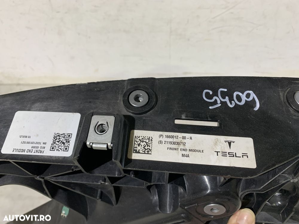 Trager, panou frontal, Tesla Y, 2022, 2023, 2024, cod origine OE 1660012-00-A. - 3