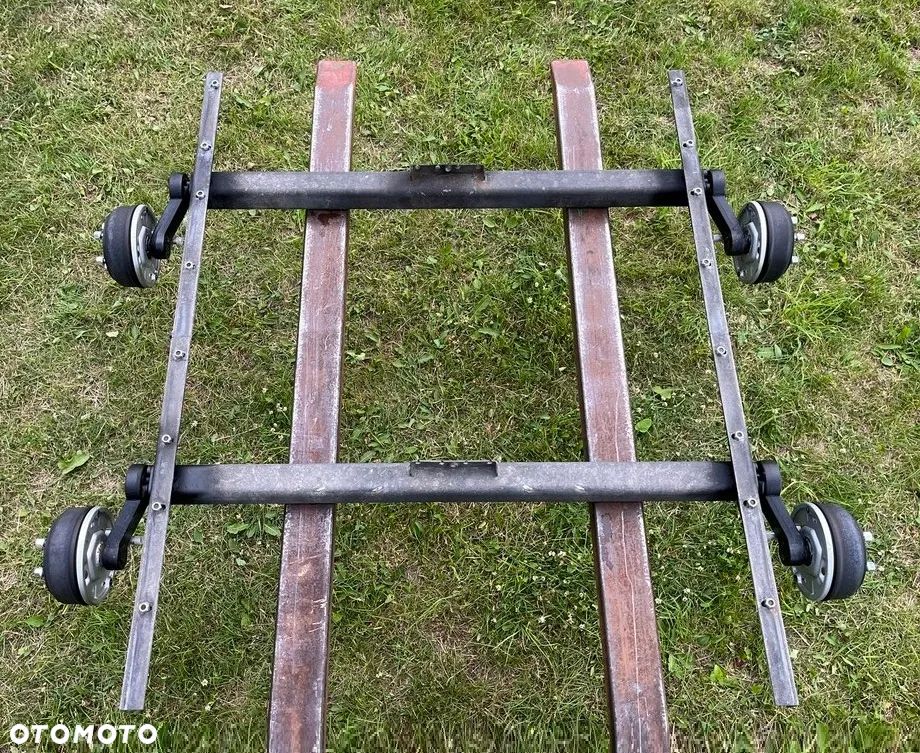 KOMPLET DWIE JAK NOWE OSIE HAMOWANE OŚ HAMOWANA 2x 1350KG DO LAWETY PRZYCZEPY KNOTT VGB 13 5x112 ZREGENEROWANE - 15