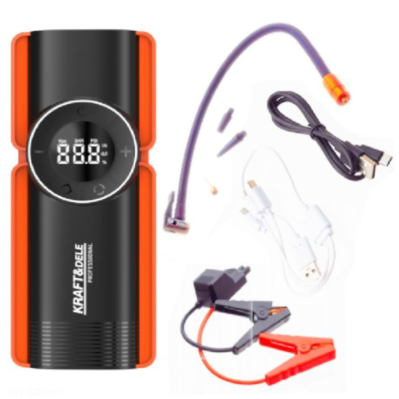 KraftDele URZĄDZENIE WIELOFUNKCYJNE JUMP STARTER 1200A POWERBANK KD5492 - 5