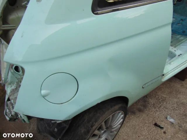 FIAT 500 TYLNA ćwiartka ćwiara próg słupek BŁOTNIK PRAWY PRAWA strona tył tylny 166 Latte menta - 1