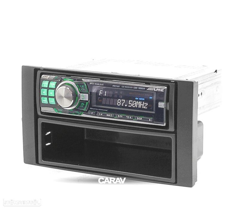 MOLDURA ADAPTADOR PRETO PARA RADIO 1-DIN PARA FORD FOCUS C-MAX S-MAX FUSION TRANSIT FIESTA GALAXY KU - 5