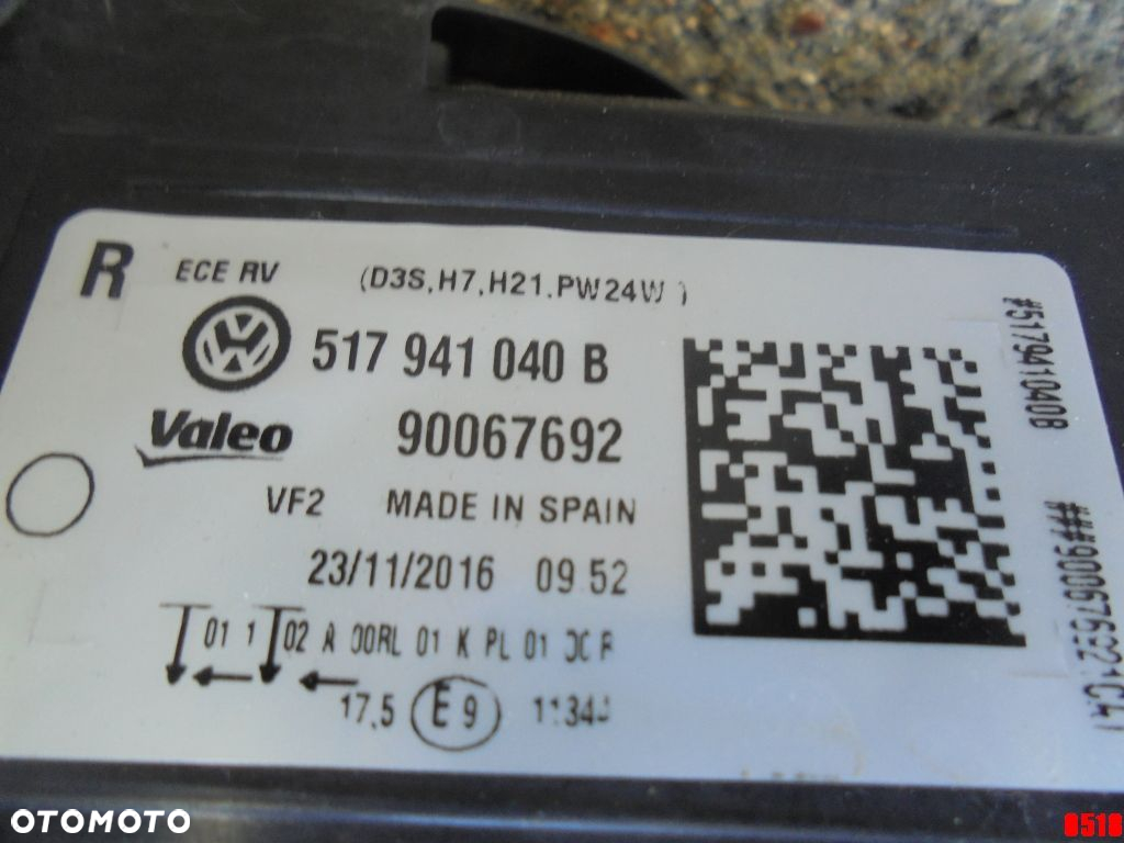 Lampa lewa prawa Xenon VW Golf Sportsvan VII 517 - 5