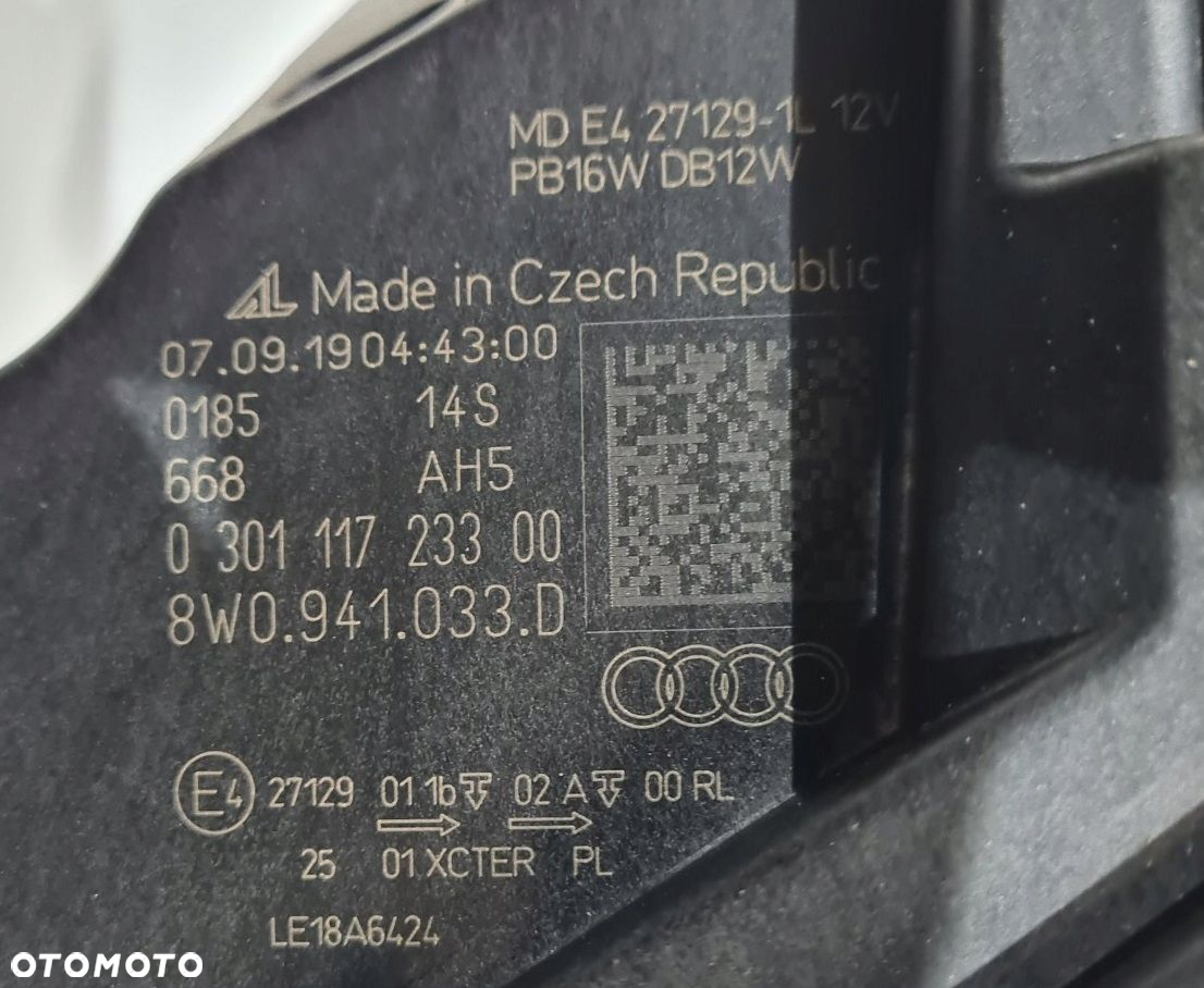 LAMPA PRZÓD LEWY AUDI A4 B9 LIFT FULL LED 8W0941033D - 15