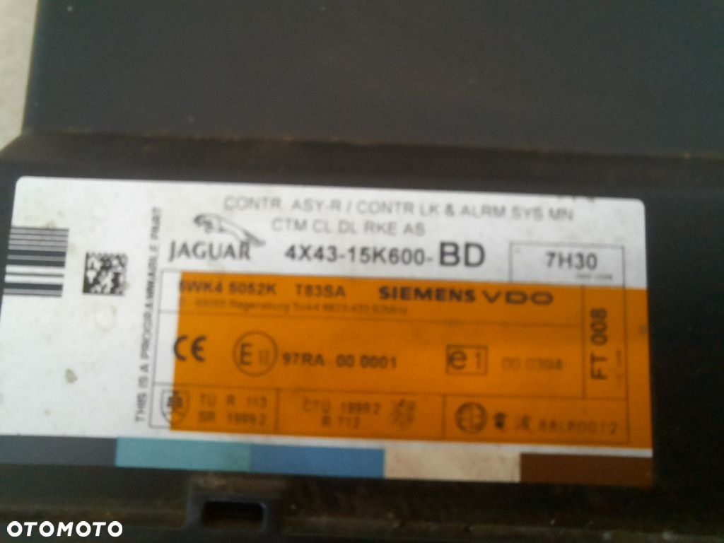 JAGUAR X-TYPE 01-07 SEDAN  MODUŁ KOMFORTU 4X43-15K600BD 4G430AB - 5