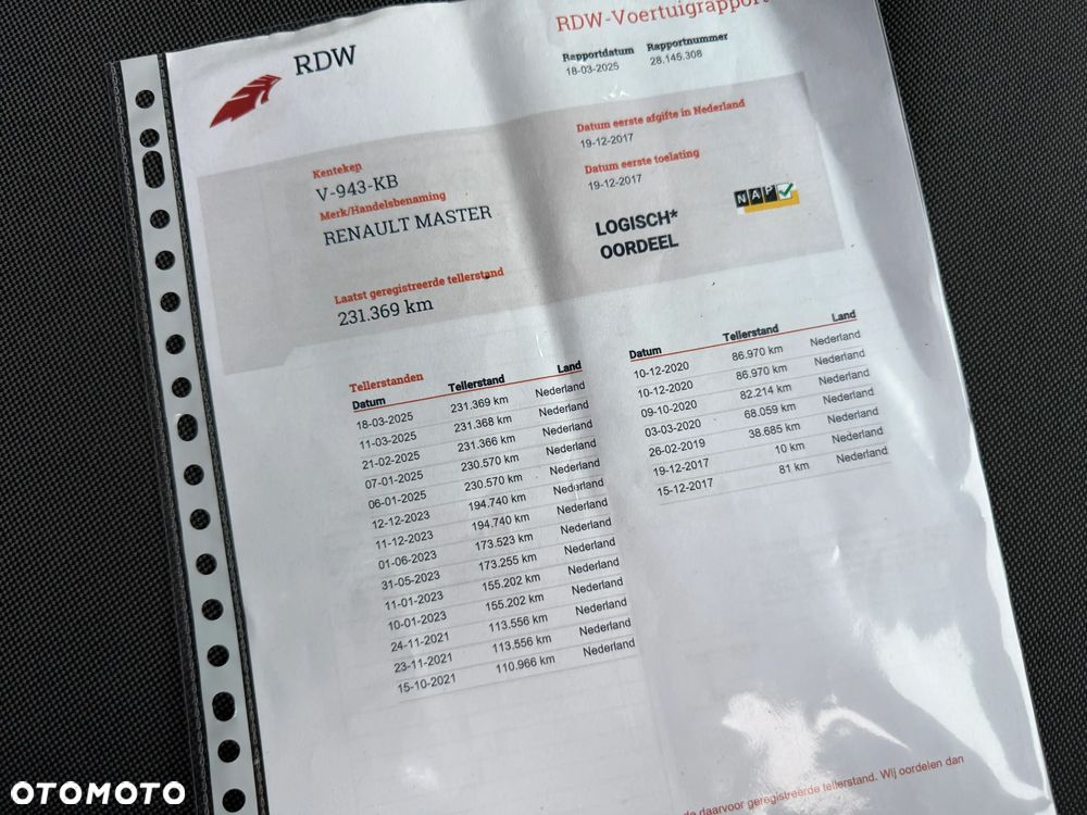 Renault Master MAX Długi Max Wyoski L3H3 2.3 Diesel Brygadówka Faktura VAT 23% 5 Osobowy Klimatyzacja Tempomat - 34