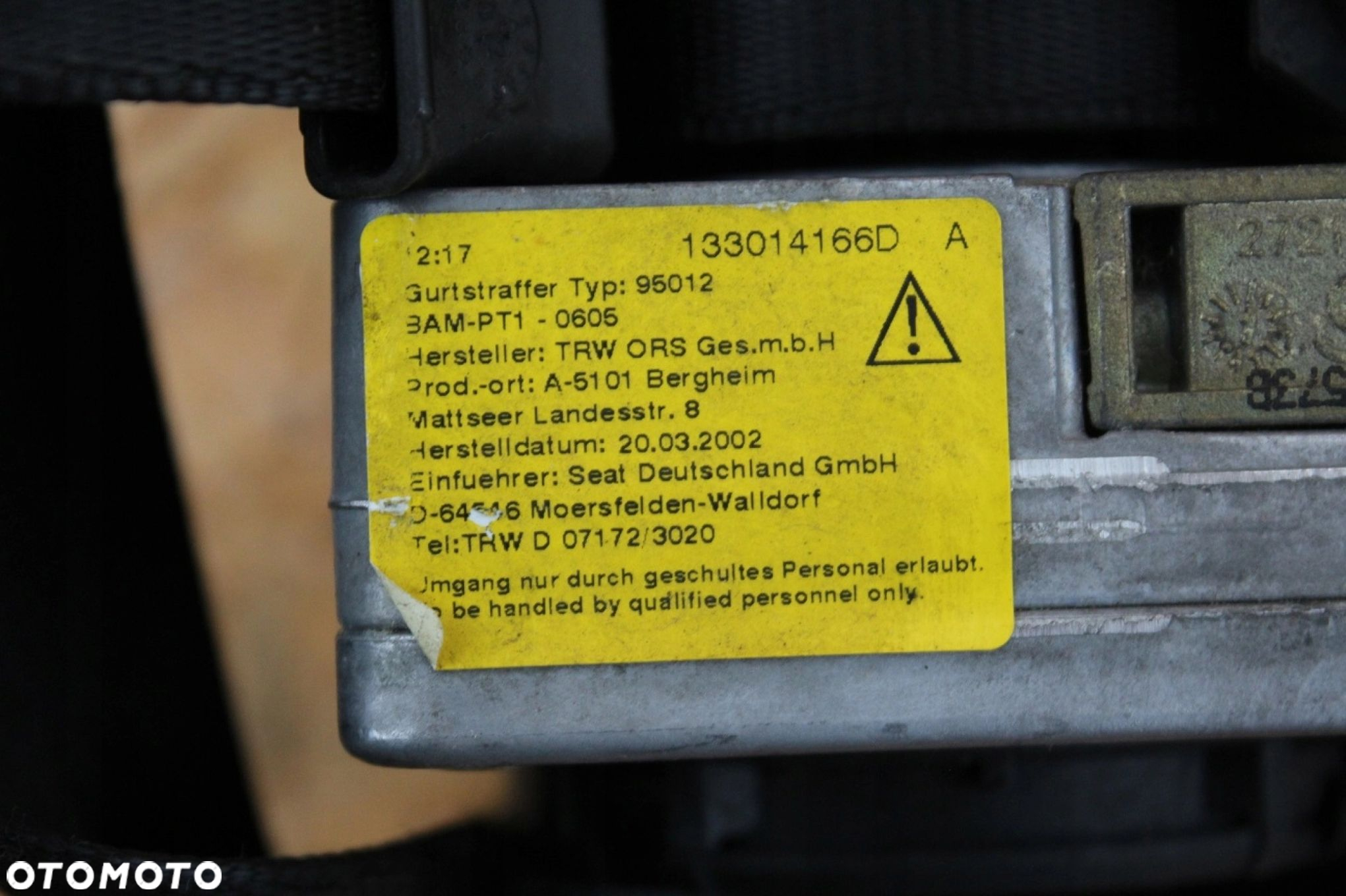 Pas bezpieczeństwa SEAT Leon I Toledo II PRAWY PRZÓD - 4