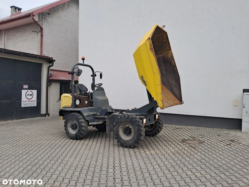 Wacker Neuson DW 50 WOZIDŁO OBROTOWE hydrostat automat ład. 5 t ton obrót + kiper ROK 2016 silnik DEUTZ mocne 74KM TURBO oświetlenie drogowe lusterka jazda szybka/wolna Terex ta6s ausa d600 apg Thwaites 6  Mecalac Jcb kierunkowskazy WYWROTKA DUMPER 4x4 budowlane sprawne - 10