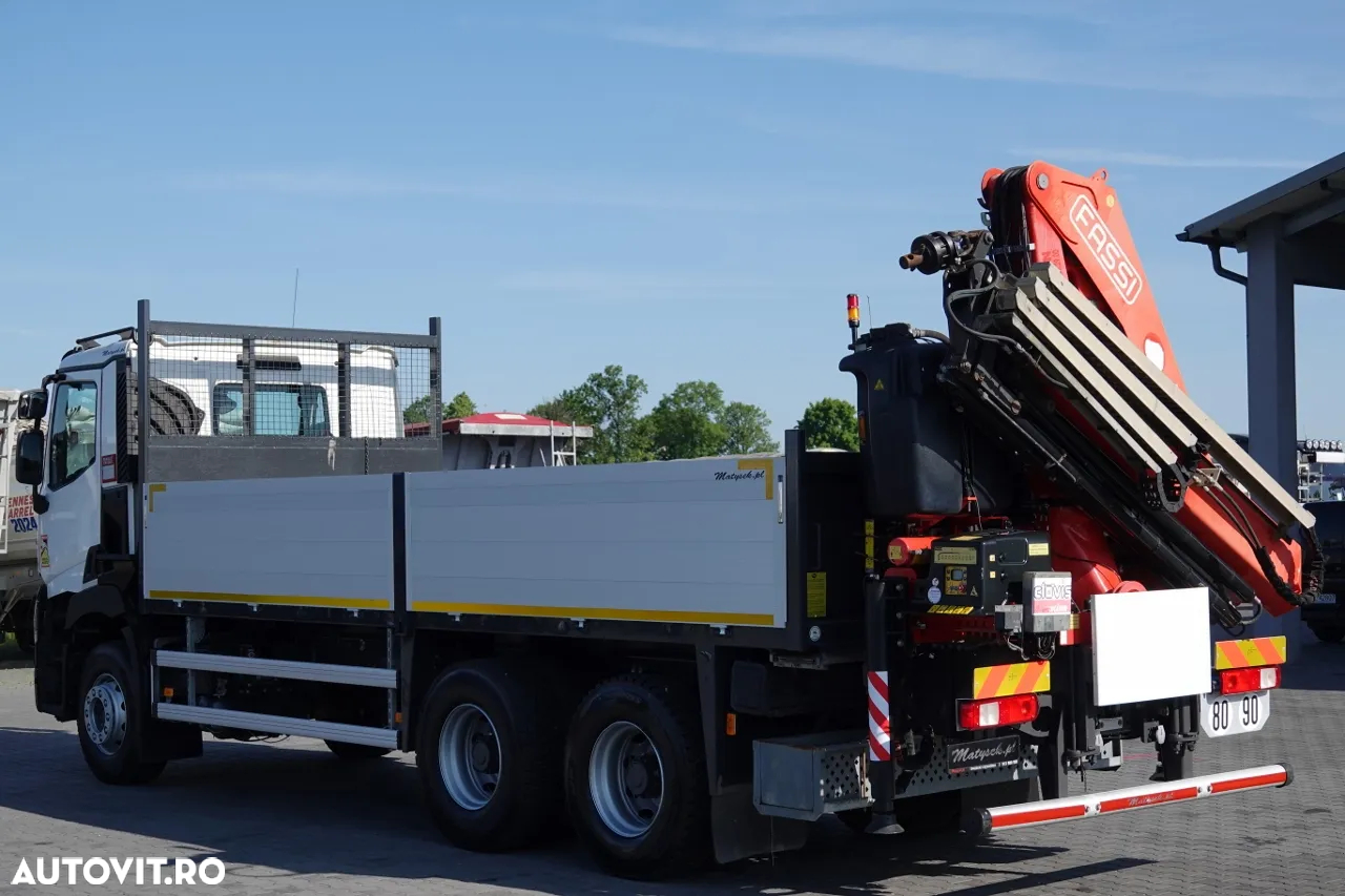 Renault C 380 / 6X4 / TRANSMISIE 6,4 M / + HDS FASSI F175A / CAPACITATE MAX DE RIDARE 7.535 KG / PRELUNGIE 12,3 M / ROTATOR / RADIO COMANDĂ / PNEURI 100% / IMPORTAT - 8