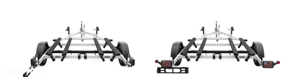 Lorries Przyczepa na dwa skutery wodne JET PP13-6025 odchylane światła LED czarna - 8