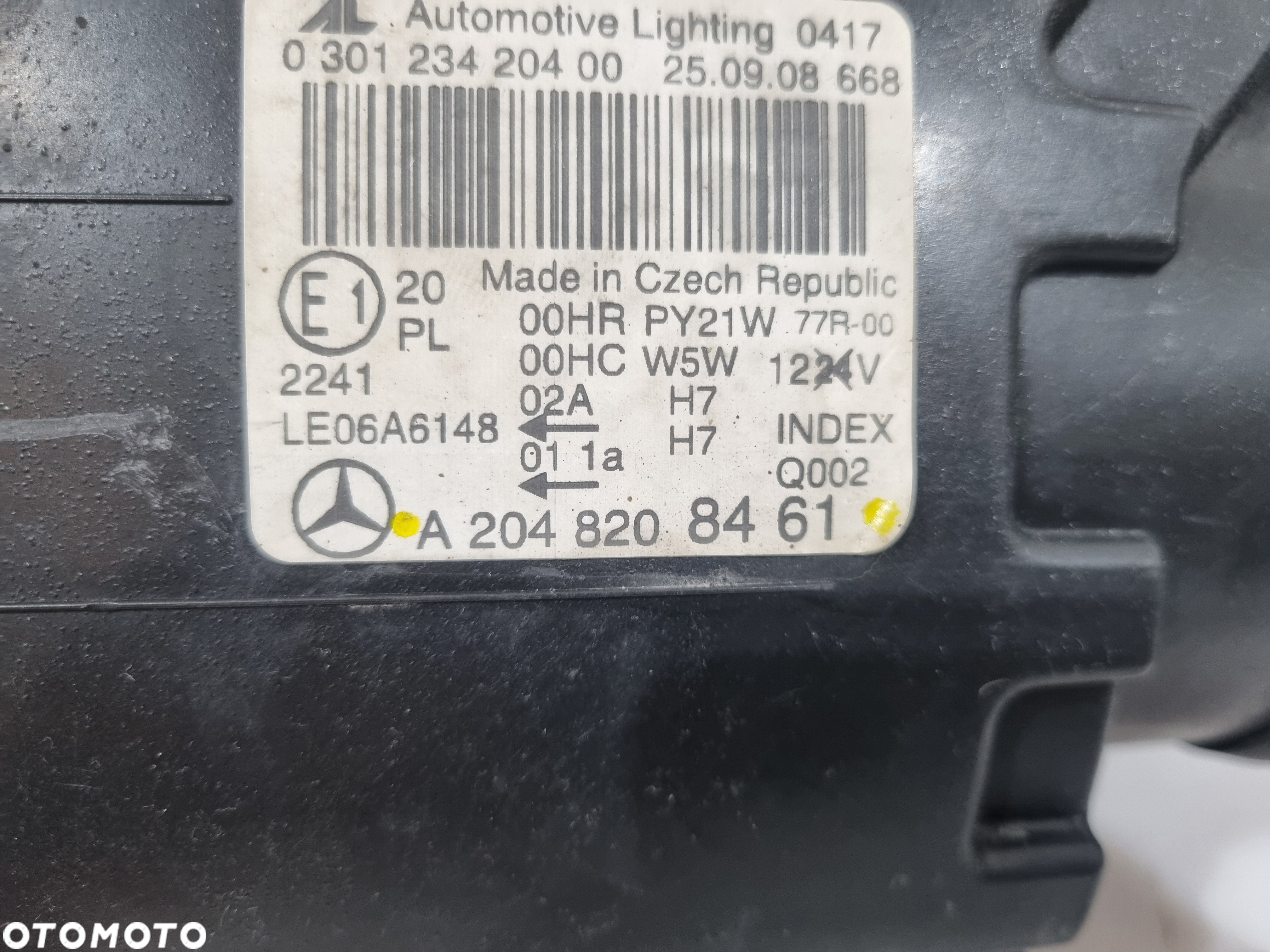 MERCEDES C-KLASA W204 LAMPA  LEWA!!! PRZÓD A2048208461  A2048208361 EUROPA - 8