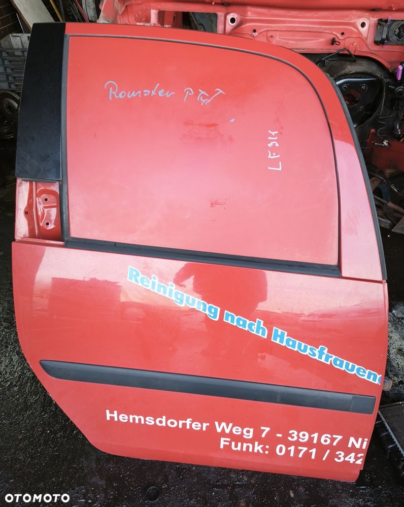 SKODA ROOMSTER 05- DRZWI PRAWE TYLNE PRAWY TYŁ GOŁE LF3K - 1