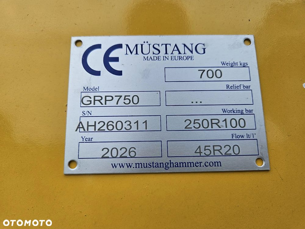 CHWYTAK SORTUJĄCY WYBURZENIOWY MUSTANG GRP 750 2026 R NOWY - 9