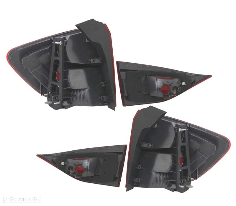 FAROLINS TRASEIROS BMW X1 09- LIGHT BAR VERMELHO CROMADO - 2
