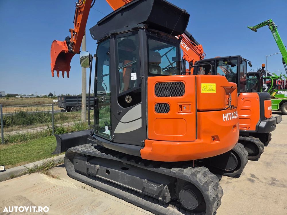 Hitachi ZX85-6, 2022, 2.787h, CUPLA RAPIDA HIDRAULICA+3 cupe NOI, adanc sapare 5m, latime 2,3m, senile cauciuc 80% ok doar 444h deplasare, inst picon pe brate, aer cond, camera spate, scaun incalzit, LAMA NIVELARE, Masa 8,5t, leasing, PROMOTIE 62.900Eur+Tva - 35