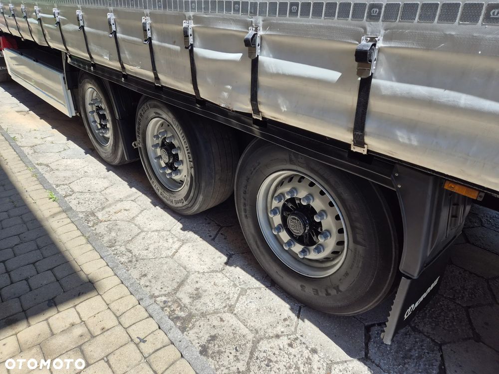 Krone BURTOWA BUDOWLANA VARIOS PÓŁMEGA 385/55 z Niemiec / ALUFELGI / stan bardzo dobry / PODNOSZONA OŚ I DACH / BPW firanka burto-firanka firana burtówka burto firanka - 24