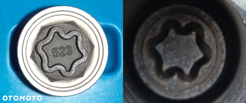 Nasadka zabezpieczająca Nakładka Adapter Złodziejka Do Śrub VW Volkswagen - 3