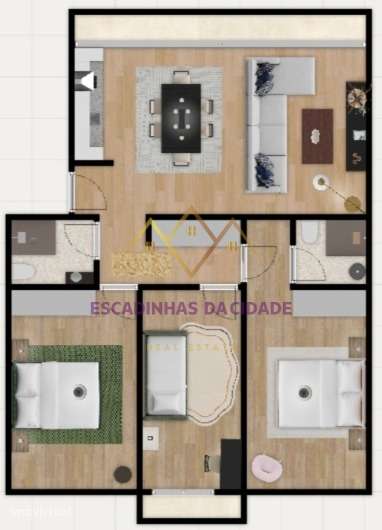 Apartamento T3 remodelado, mobilado e equipado, na melhor localização - Grande imagem: 3/48