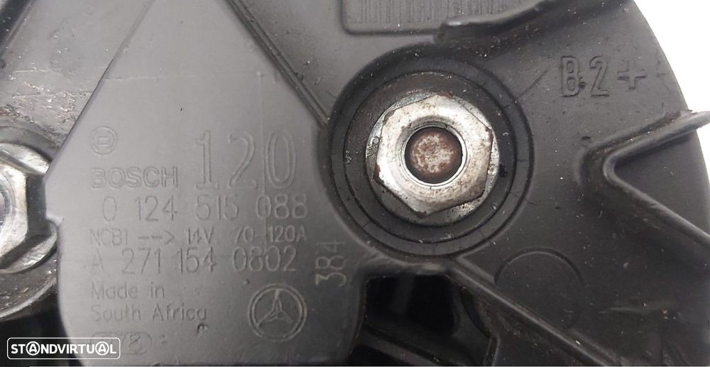 Alternador MERCEDES W203 C 200 Kompressor 163CV 05.02 - 02.07 Usado REF. A 271 1... - 4