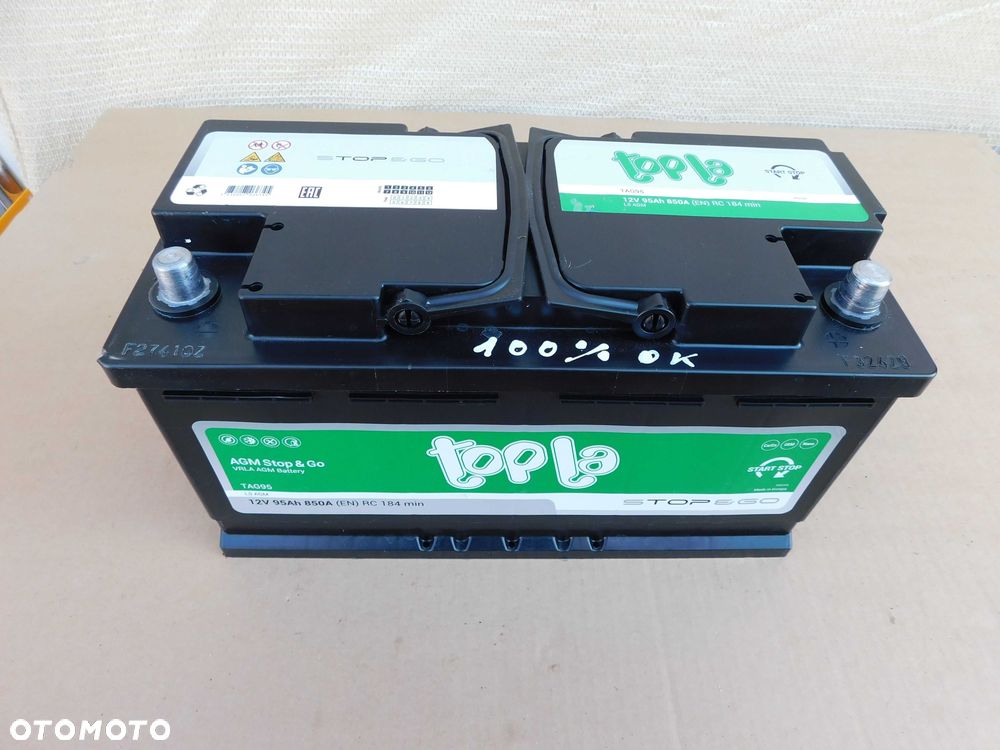Akumulator samochodowy firmy TOPLA 12V 95AH 850A SPRAWDZONY - 2