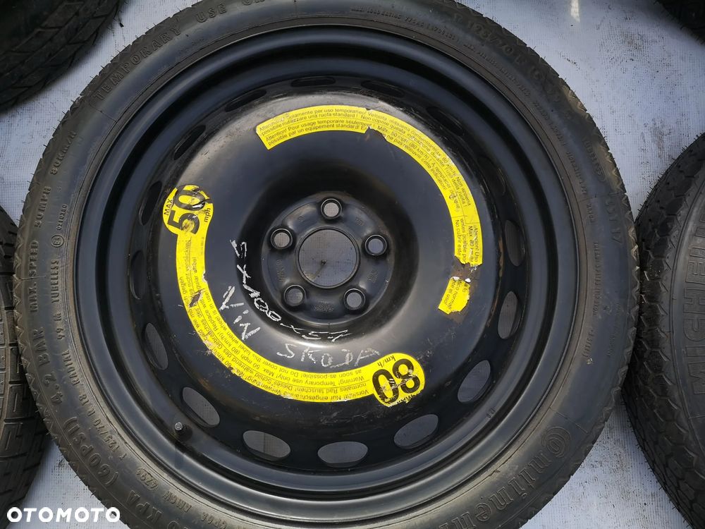 Dojazdówka Koło Dojazdowe Dojazd Alfa Romeo, Audi, BMW, Citroen, Fiat, Ford, Hyundai, Jaguar, Kia, Lancia, Mazda, MCC, Mitsubishi, Opel, Peugeot, Saab, Seat, Skoda, VW, Volvo - 4