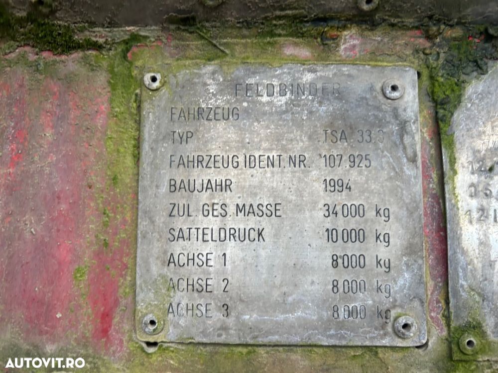 Feldbinder Cisterna,  33.000 l, 3 camere, factura externa - 22