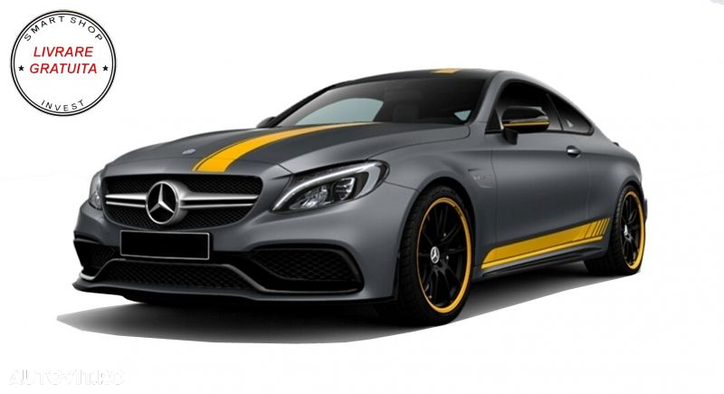 Set Stickere Capota/Plafon/Portbagaj si Laterale Galben Mat Mercedes C205 Coupe A2- livrare gratuita - 7