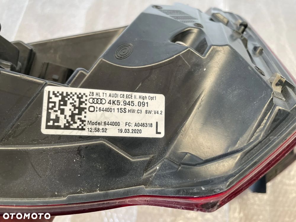 Audi A6 C7 4K sedan lampa tył lewa w klapę i w błotnik - 6