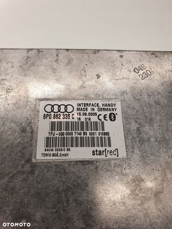 MODUŁ BLUETOOTH TELEFONU AUDI A3 A4 A6 8P0862335C - 2