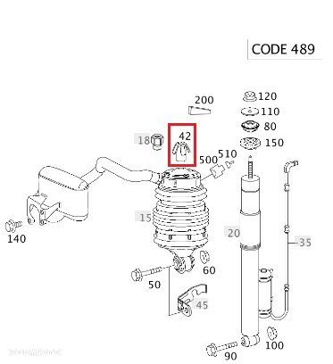 MERCEDES W211 W251 Tuleja mocowania AIRMATIC - 3