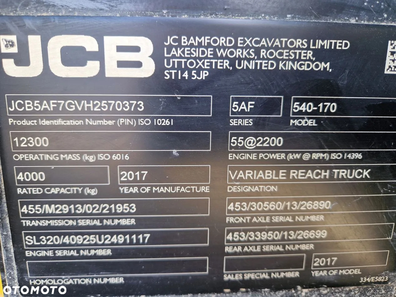JCB JCB 540-170, ROK 2017, BC51 - 9