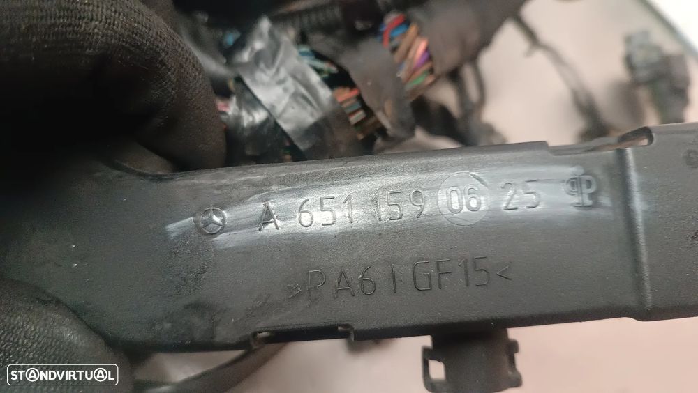 INSTALAÇÃO / CABLAGEM DO MOTOR MERCEDES W204 W212 OM651 A6511590625 - 2