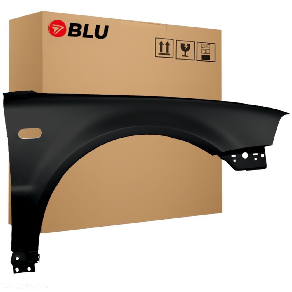 BLU Błotnik VOLKSWAGEN VW PASSAT B5 LIFT L041 LO41 prawy czarny 2000-2005 przód Schwarz - 1
