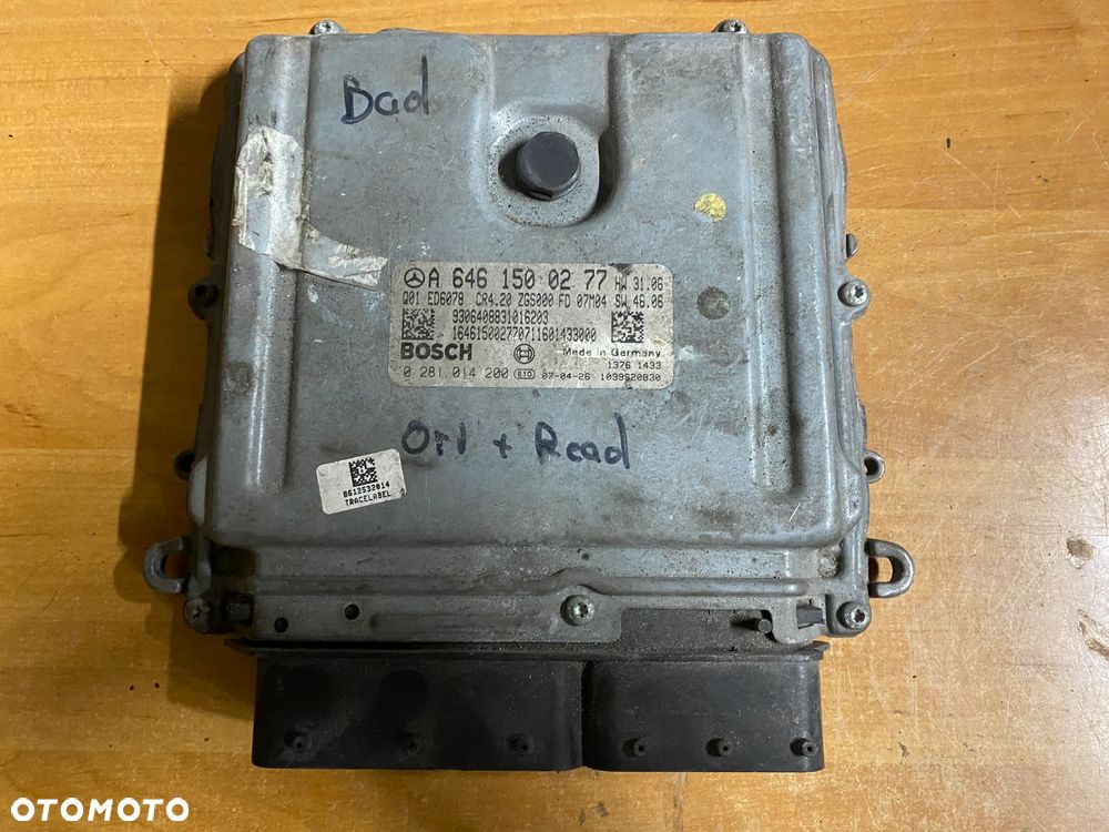 MODUŁ STEROWNIK KOMPUTER SILNIKA ECU MERCEDES SPRINTER W906 A6461500277 0281014200