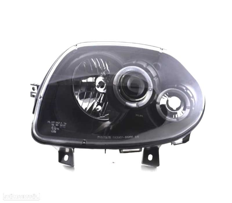 FARÓIS ANGEL EYES RENAULT CLIO 98-01 FUNDO PRETO - 3