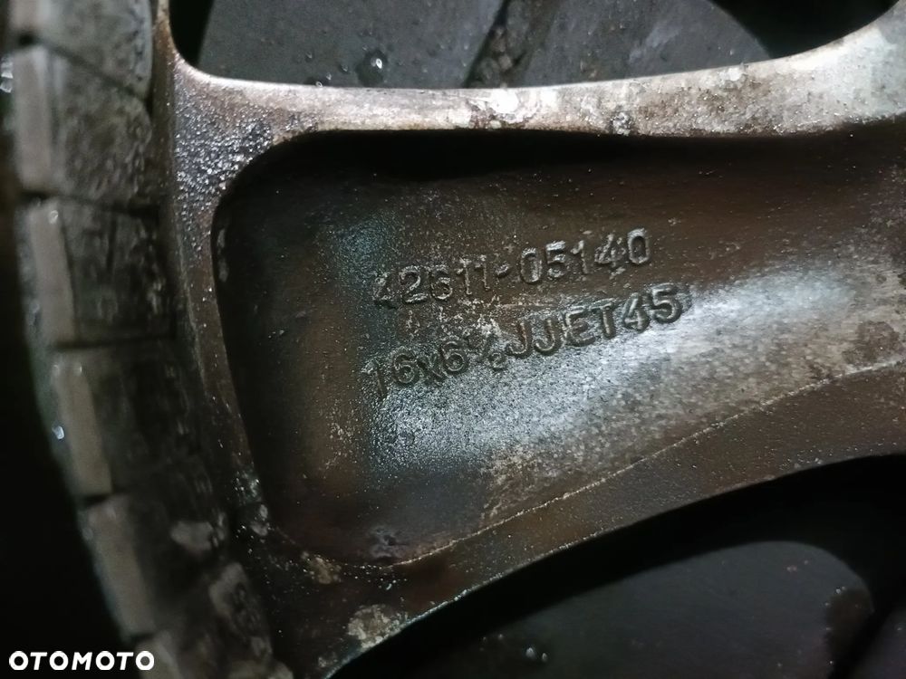 TOYOTA AVENSIS II T25 03-09 komplet 4 sztuki felgi aluminiowe alufelgi 16'' ET 45 * - 6