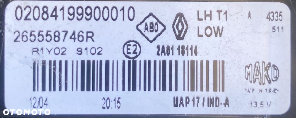 RENAULT CAPTUR 2 II LAMPA TYLNA LEWA W BŁOTNIK BŁOTNIKA LEWY TYŁ TYLNIA LEWA 265558746R - 8