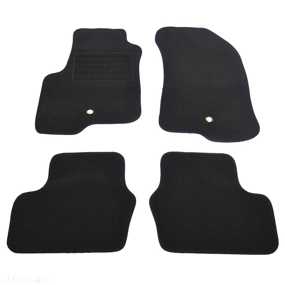 Covorase auto din mocheta Jeep Compass 2012-2017 Negru, set de 4 bucati - 1
