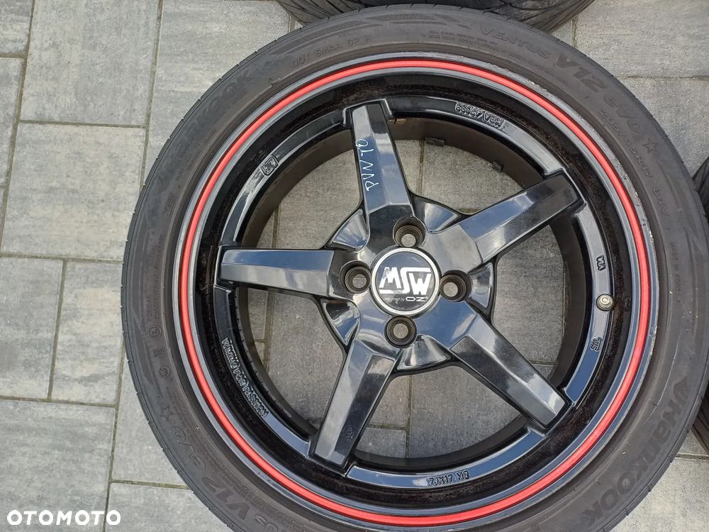 FELGI Z OPONAMI KOŁA ALUMINIOWE MSW DESIGNED BY OZ RACING FIAT R17 4X100 56,6 mm OPONY VENTUS V12 EVO 205/45 R17 NR30 - 3