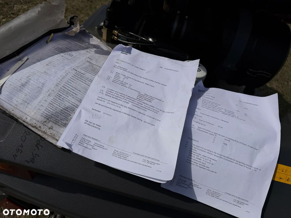 Atlas Copco XAS 97 Kompresor Śrubowy. Sprężarka. 5,5m3. Przyczepa mobilna jezdna do rejestracji. Silnik Deutz! jak Nowy 786 mtg. 2016rok. Import Norwegia! Chłodnica cyklonowa! NAOLEJACZ. Serwisowany w DEKRA Hamulec najazdowy. Opony z 2025roku. Zadbana Maszyna! OKAZJA - 19