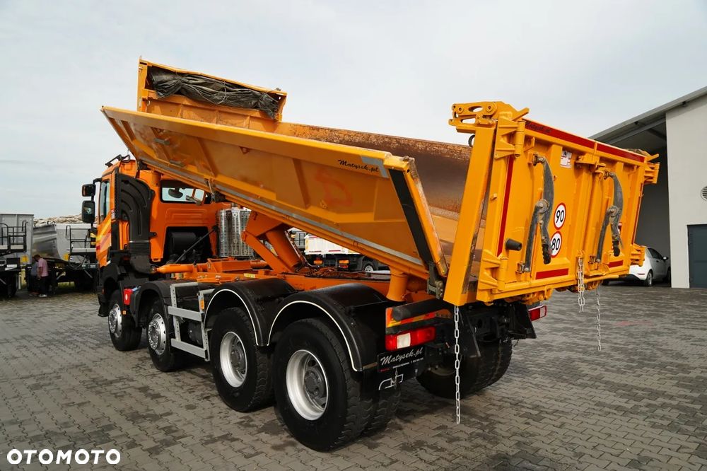 Renault K 480 / 8x4 / WYWROTKA DWUSTRONNA / HYDROBURTA / KLAPODRZWI  / SPROWADZONY / PO KONTRAKCIE SERWISOWYM - 4