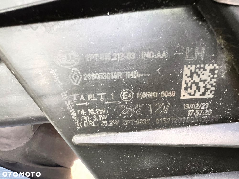 RENAULT MEGANE V 5 E-TECH 22- LAMPA DO JAZDY DZIENNEJ LED DRL LEWA PRZÓD 266053014R - 5