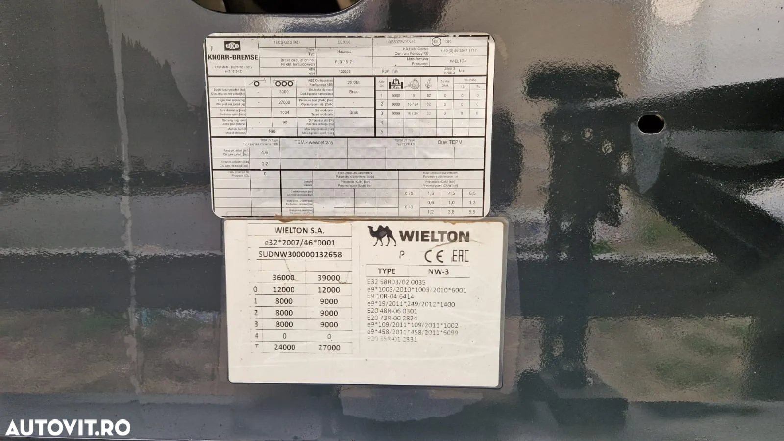 Wielton NW 3 A6 SDK CEREALE AXA LIFTANTA BASCULABIL - 17
