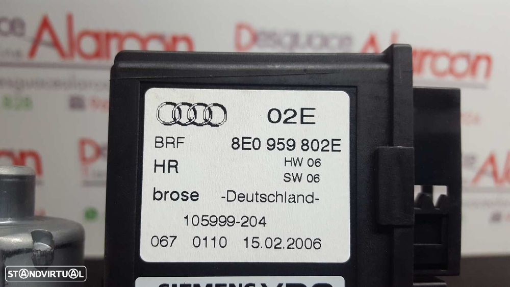 MOTOR ELEVADOR TRASEIRO DIREITO AUDI A4 BERLINA (8E) 1.9 TDI - 6