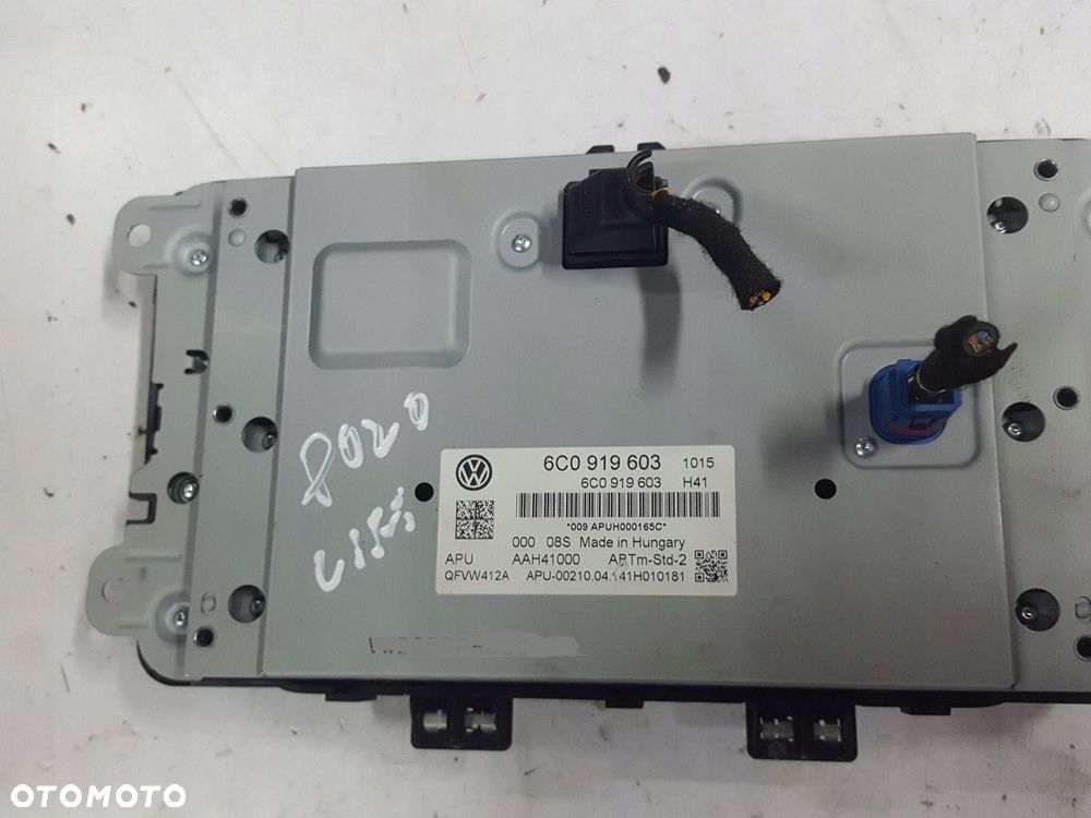 VW POLO V 6C 6R LIFT 15-17r WYŚWIETLACZ EKRAN RADIA 6C0919603 - 3