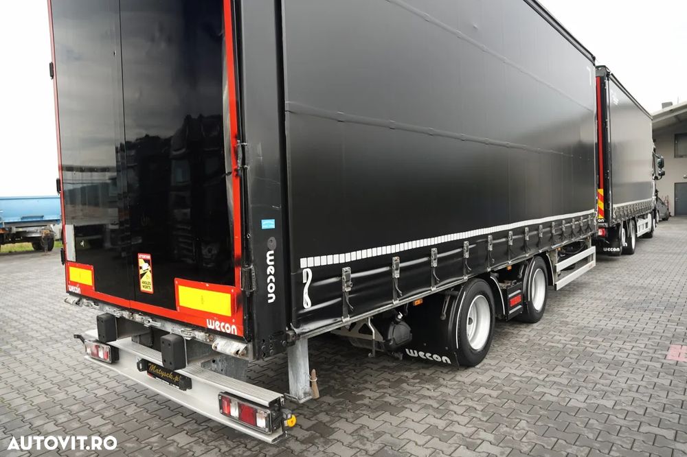 DAF XF 480 / 6X2 / ANSAMBLU TANDEM 120 M³ / ÎNCĂRCARE PRIN TRAVERSARE (DRIVE-THROUGH) / 7,7 M + 7,6 M / CLIMATIZARE STAȚIONARĂ / AXĂ LIFTABILĂ / PLAFON RIDICABIL / - 17