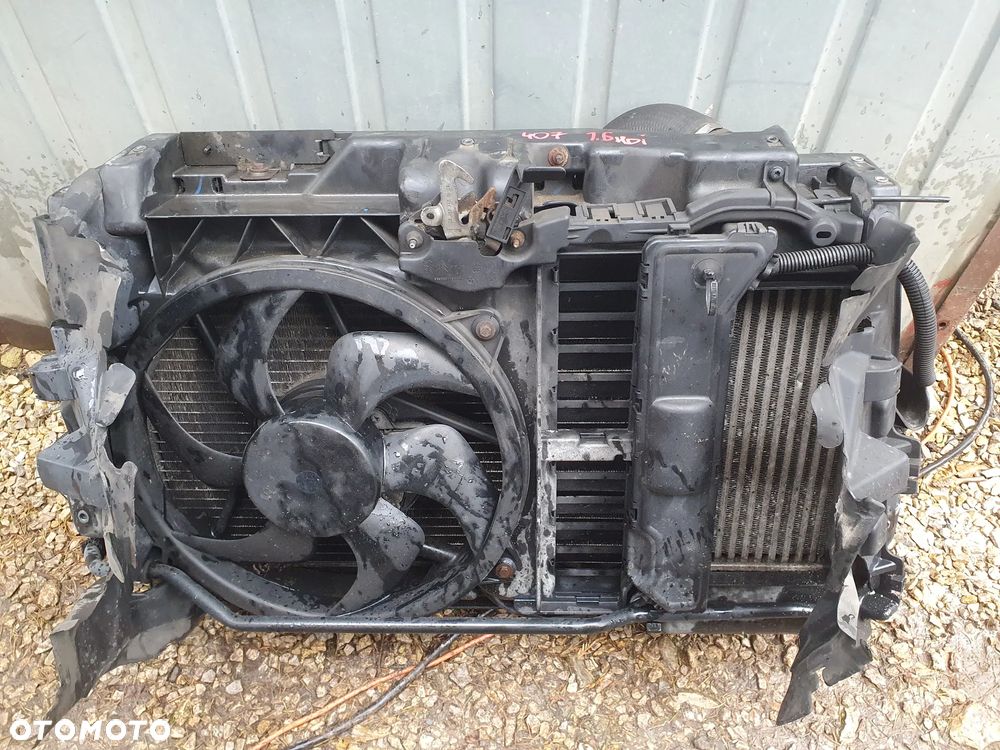PAS PRZEDNI CHŁODNICE WENTYLATOR  PEUGEOT 407 1.6 HDI KOMPLET - 1