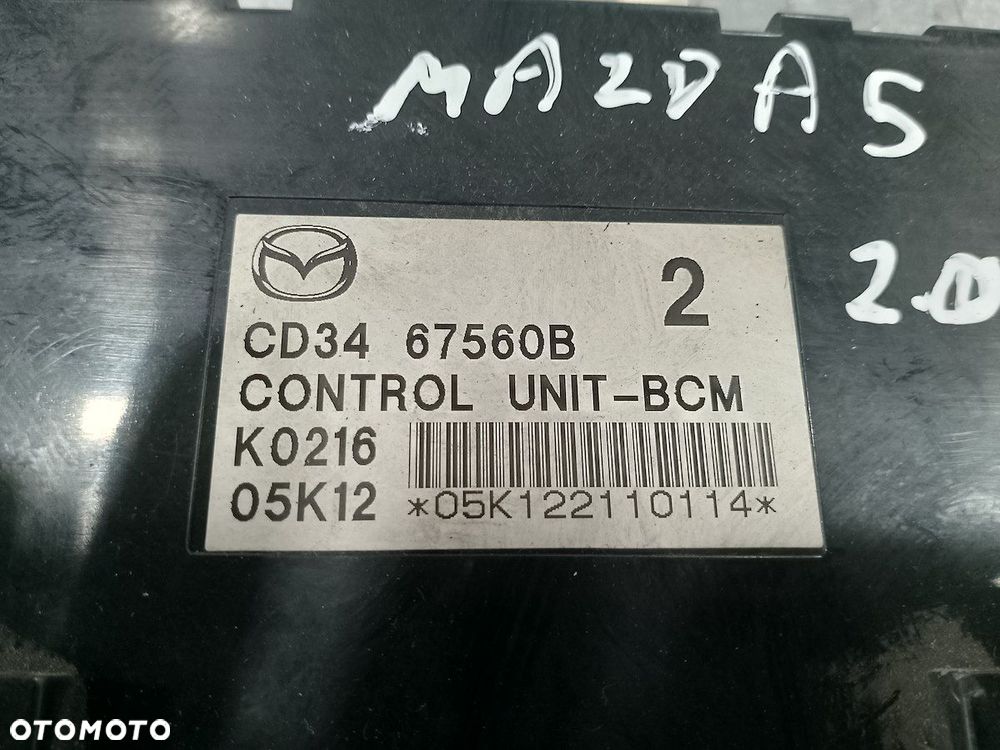 MODUŁ BCM MAZDA 5 ( 05-10 ) 67560B 2.0 D  RF7 - 2