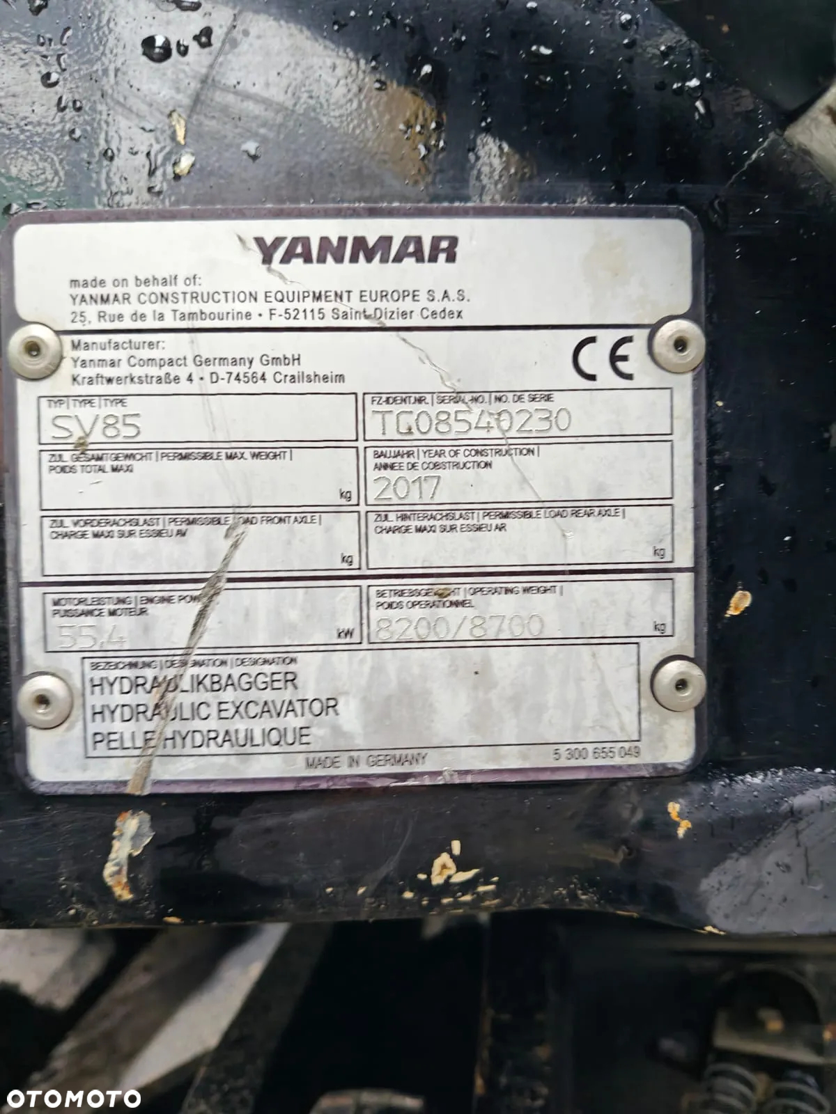 Yanmar SV85 - 6